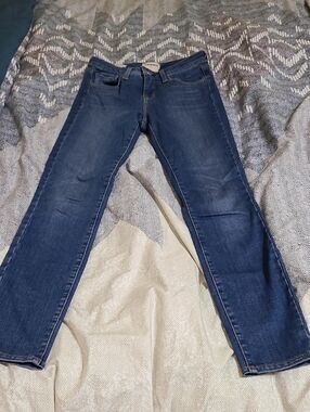 L'AGENCE Dark Blue Straight-Leg Jeans